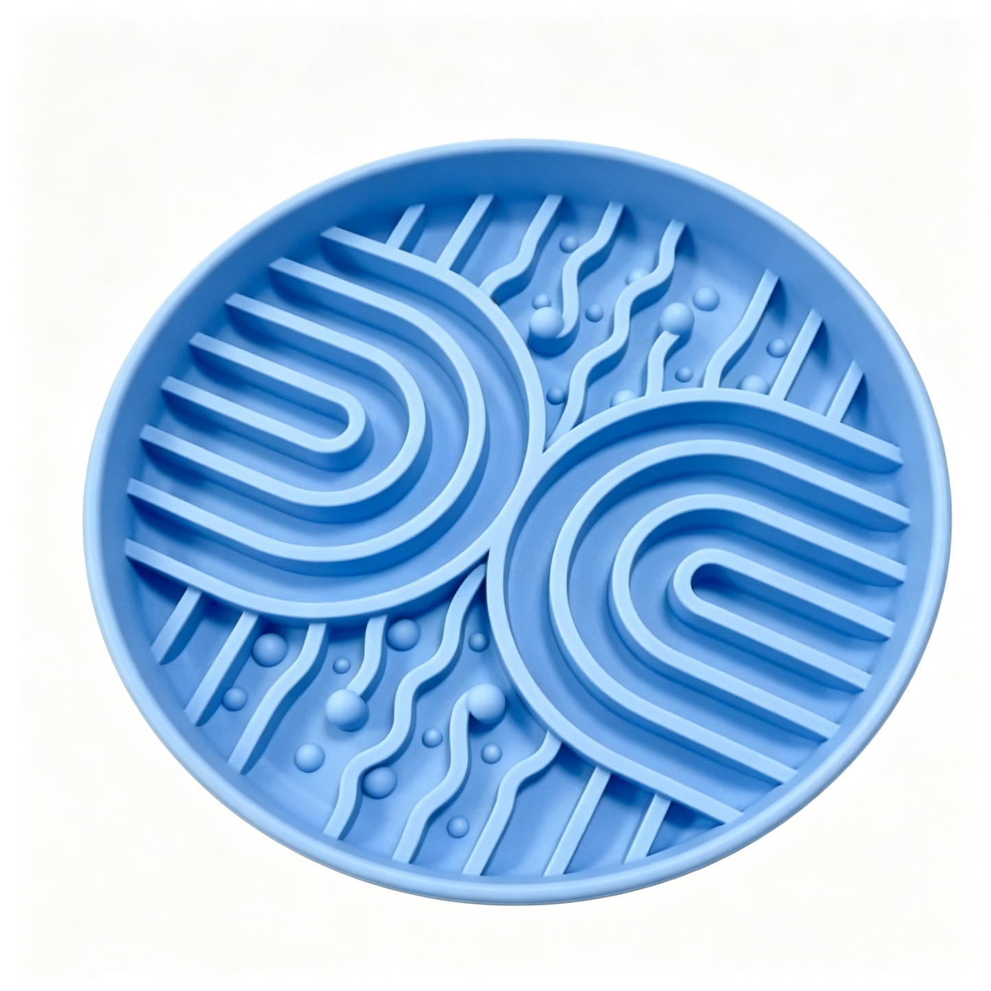 💙 Slow Feeder Bowl | Food-Grade Silicone Material | Healthy Pet Feeding Solution | Cat & Dog Owner Essential | Maze Design for Better Eating