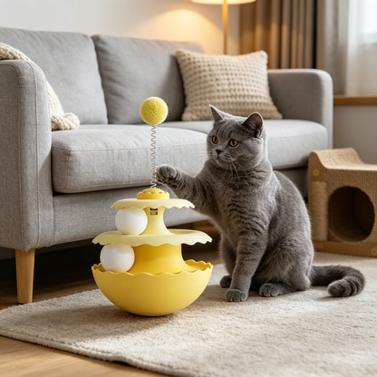 💛 Cat Enrichment | Durable Tumbler Toy | Indoor Kittens | Playful Motion
