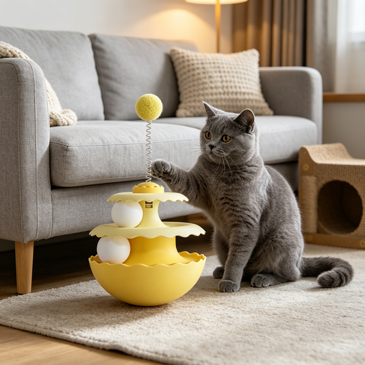 💛 Cat Enrichment | Durable Tumbler Toy | Indoor Kittens | Playful Motion