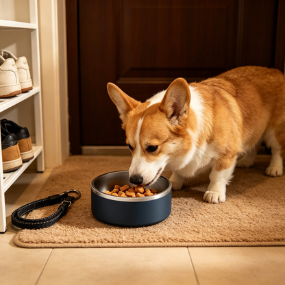 🐾 Slow-Feeder | Stainless Steel | Dining | Pet Parents | Paw Accent