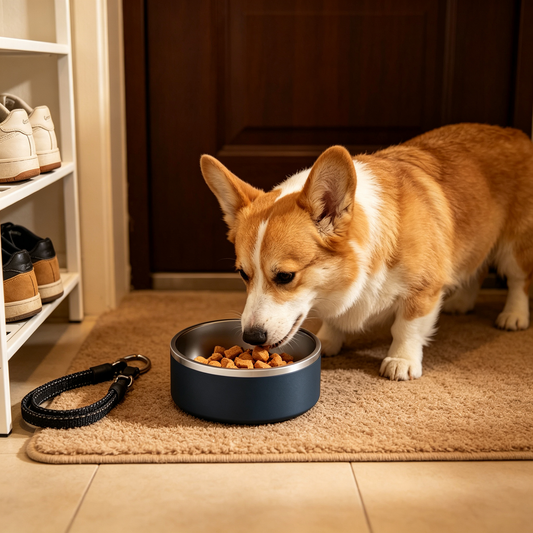 🐾 Slow-Feeder | Stainless Steel | Dining | Pet Parents | Paw Accent