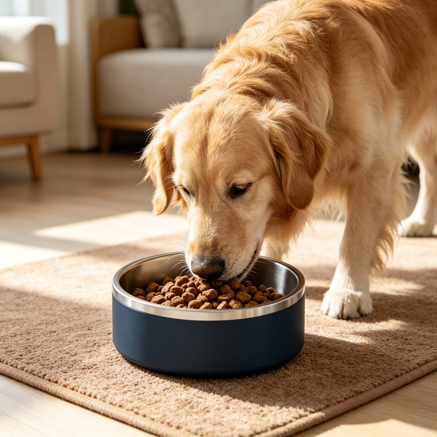 🐾 Slow-Feeder | Stainless Steel | Dining | Pet Parents | Paw Accent
