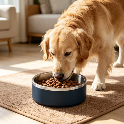 🐾 Slow-Feeder | Stainless Steel | Dining | Pet Parents | Paw Accent