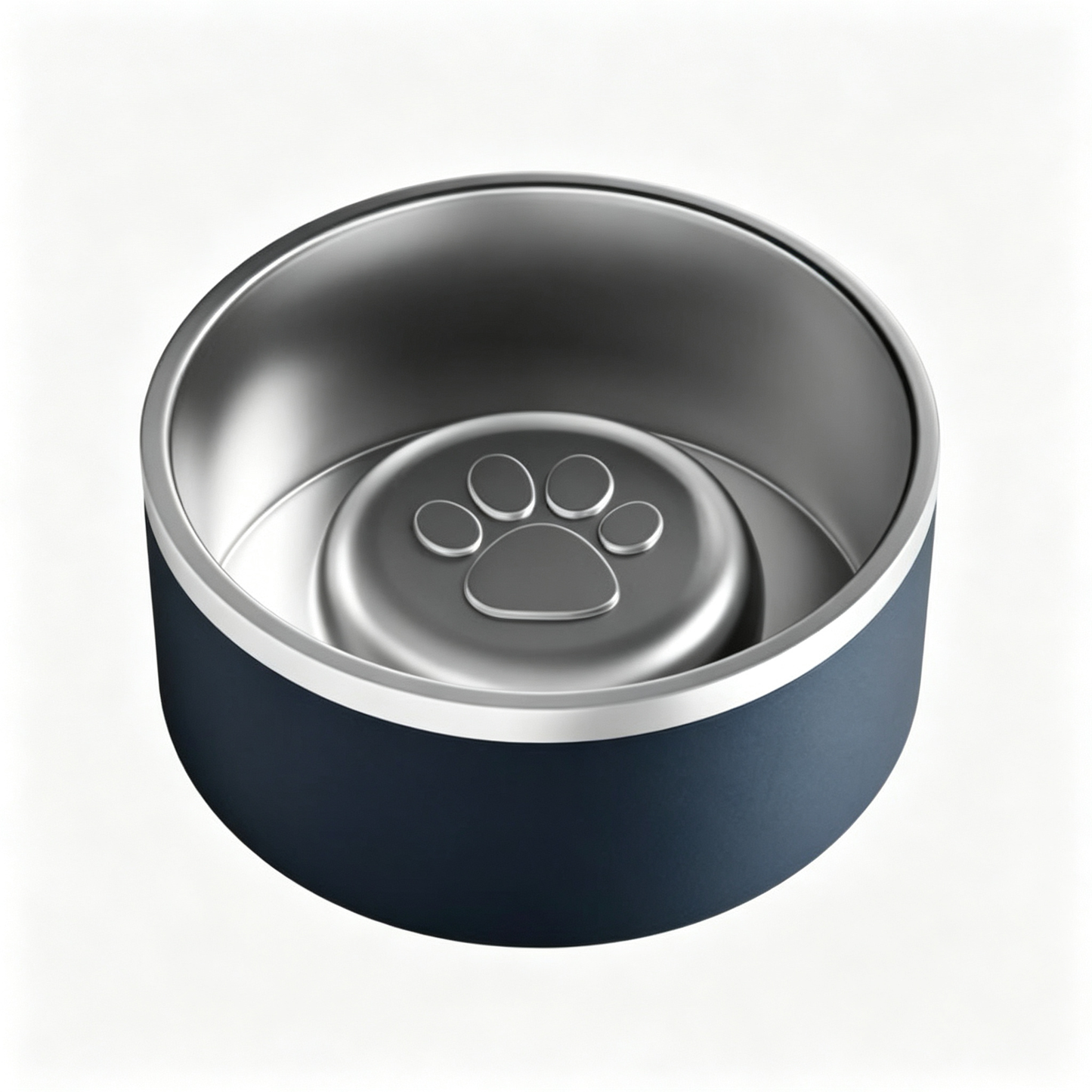 🐾 Slow-Feeder | Stainless Steel | Dining | Pet Parents | Paw Accent