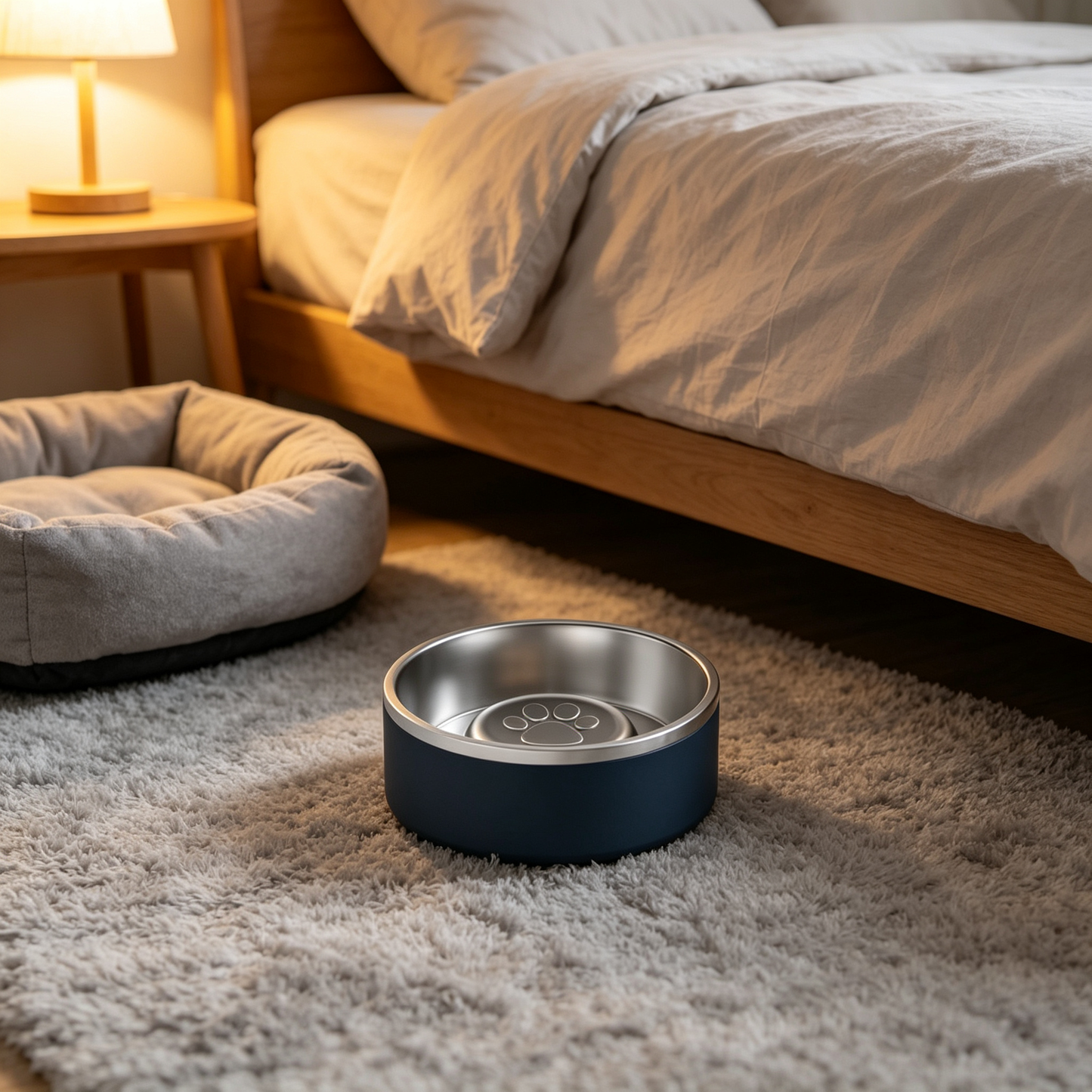 🐾 Slow-Feeder | Stainless Steel | Dining | Pet Parents | Paw Accent