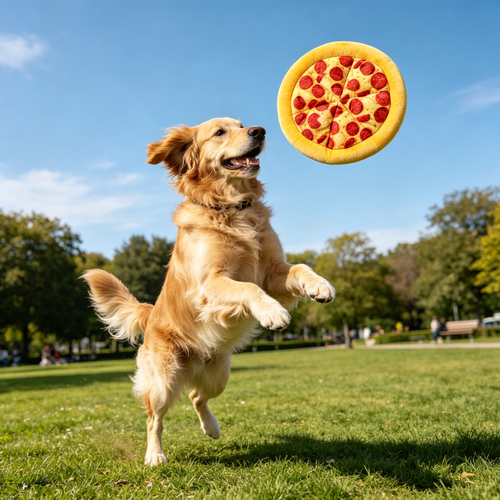 🍕 Interactive Pet Toy | Soft Plush Fabric | Outdoor Play | Pet Lover Gift | Fun Pizza Design