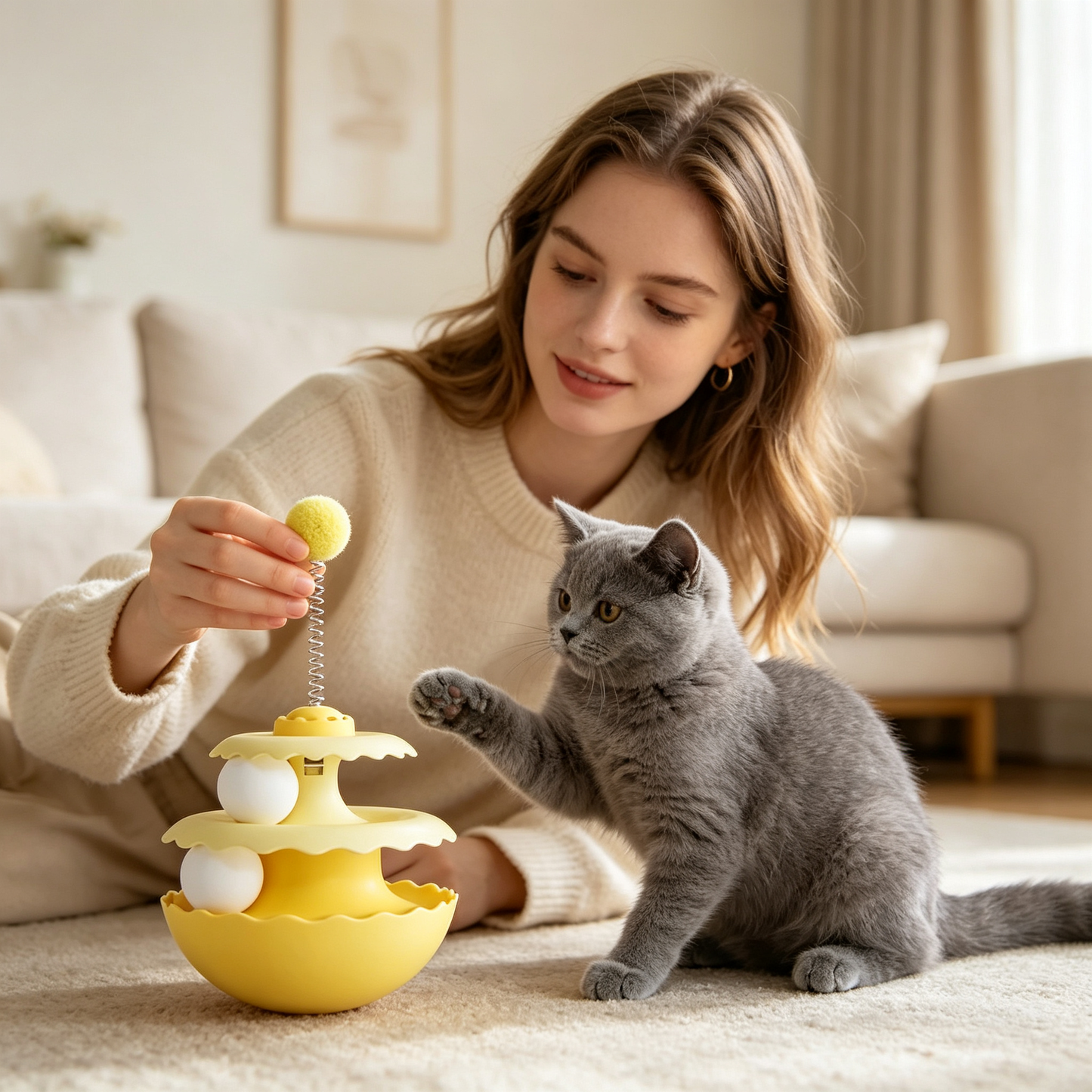 💛 Cat Enrichment | Durable Tumbler Toy | Indoor Kittens | Playful Motion