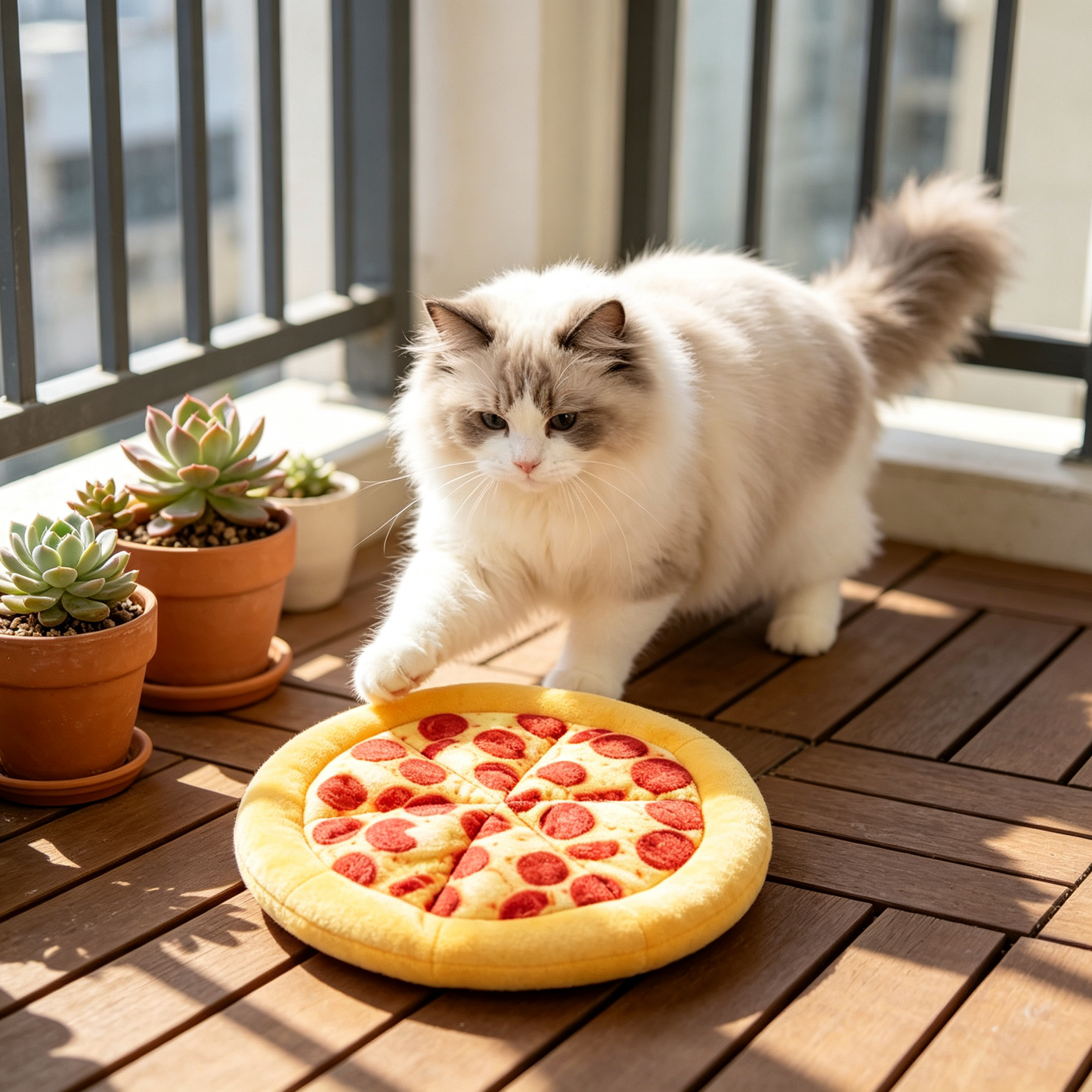 🍕 Interactive Pet Toy | Soft Plush Fabric | Outdoor Play | Pet Lover Gift | Fun Pizza Design