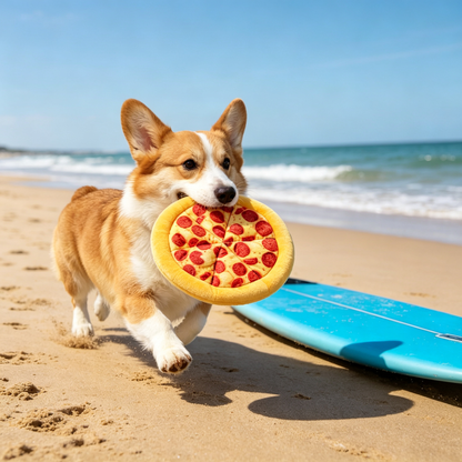 🍕 Interactive Pet Toy | Soft Plush Fabric | Outdoor Play | Pet Lover Gift | Fun Pizza Design
