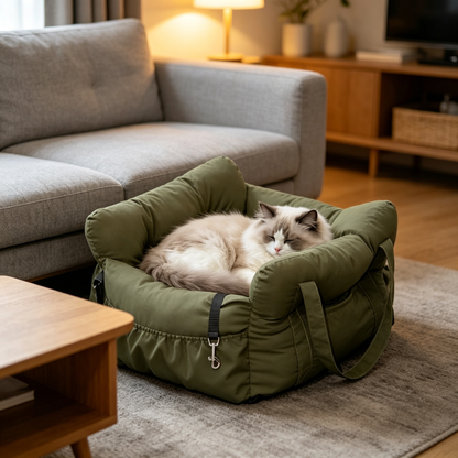💚 Travel Comfort | Padded Oxford Fabric | Car Adventures | Dog Parent Essential | Cozy Secure Design