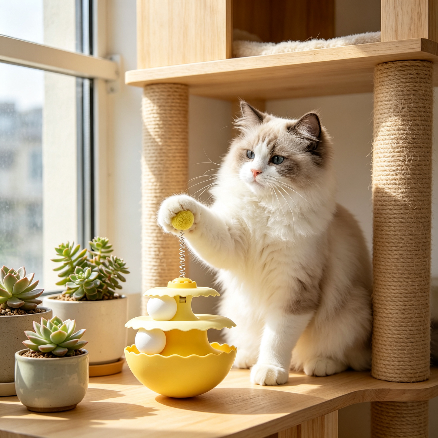 💛 Cat Enrichment | Durable Tumbler Toy | Indoor Kittens | Playful Motion